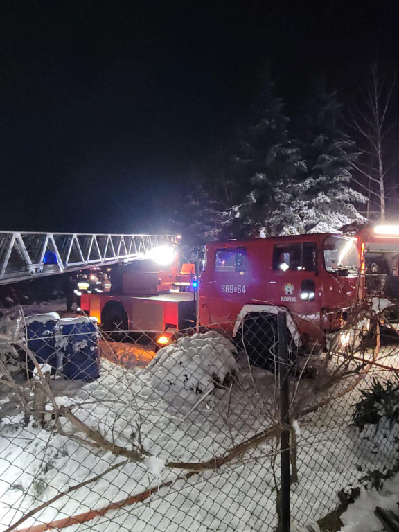 Pożar domu w Zawadzie Piaskach